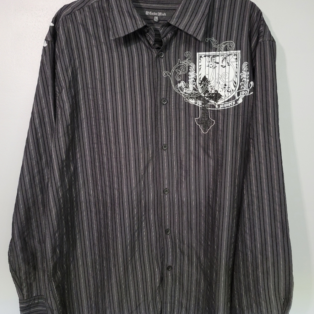 Men's long sleeve Carbon Black XXL shirt